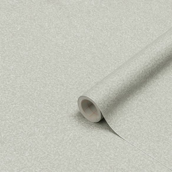 Volle rol plakkende folie in lichtgrijze structuur, 67,5 cm breed en 15 m lang, geschikt voor tafelbescherming.