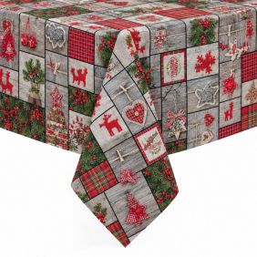 Gecoat tafellinnen Merry Christmas