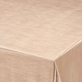 Volle rol tafelzeil in metallic koper, 140cm breed en 20m lang, geschikt voor tafels.