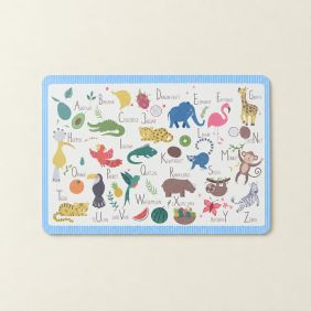 Placemat Alfabet - Blauw