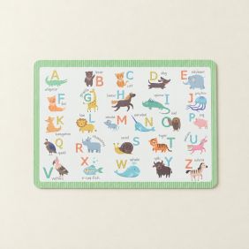 Placemat Alfabet - Donkergroen