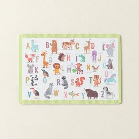 Placemat Alfabet - Lichtgroen
