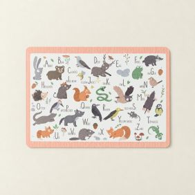 Placemat Alfabet - Zalmroze
