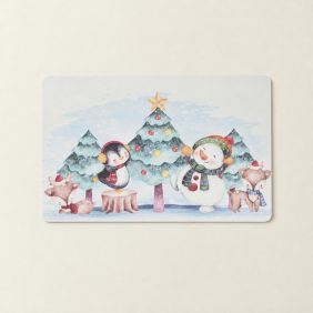 Kerst Placemat - Sneeuwpop
