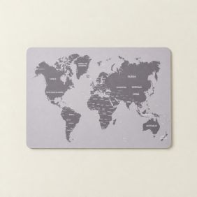 Placemat Wereld - Grijs