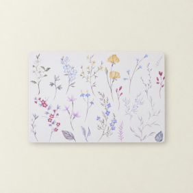 Placemat Bloemen - Blauw en Geel