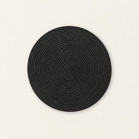 Ronde Geweven Placemat Zwart