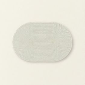Gevlochten Placemat Ovaal - Crème