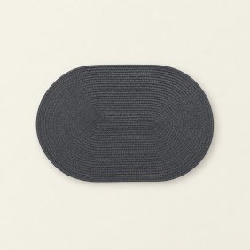 Gevlochten Placemat Ovaal - Grijs