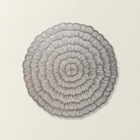 Placemat Bloem Rond - Zilver