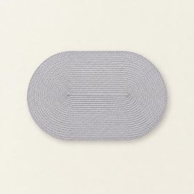 Geweven Ovale Placemat - Grijs