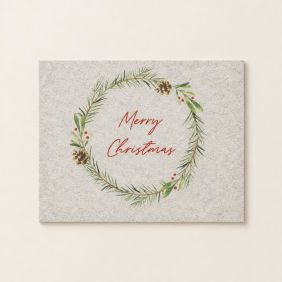 Kerst Placemat met Kerstkrans - Creme